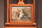 Follower Von Abrham Teniers (Xvii-Xviii Sec Tempera Auf Papier, Szene Mit Hirten