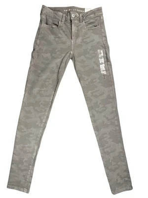Jegging American Eagle Camuflaje tiro alto 4 largos siguientes niveles bolsillos elásticos de moda Foto 1 de 4