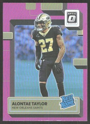 7530H 2022 Donruss Optic #300 Alontae Taylor Pink - Image 1 of 2