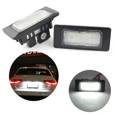 18-SMD LED License Plate Light Lamp Error Free For AUDI A4 A5 S5 Q5 - Image 1 of 4