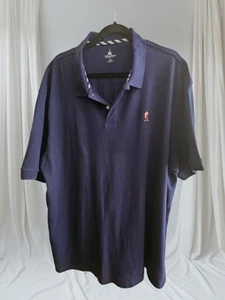 Disney Parks Mens 3XL Knit Polo Shirt Grumpy Dwarf Dark Blue - Picture 1 of 8