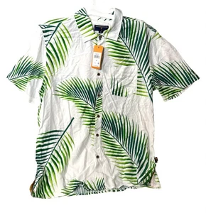 Camisa informal Margaritaville con cuello abotonado para hombre blanca playa palma talla M - Imagen 1 de 3