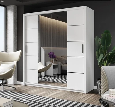 DALLAS  Mirrored Sliding Door Wardrobe Available In Different Sizes and Colors - Image 1 of 4