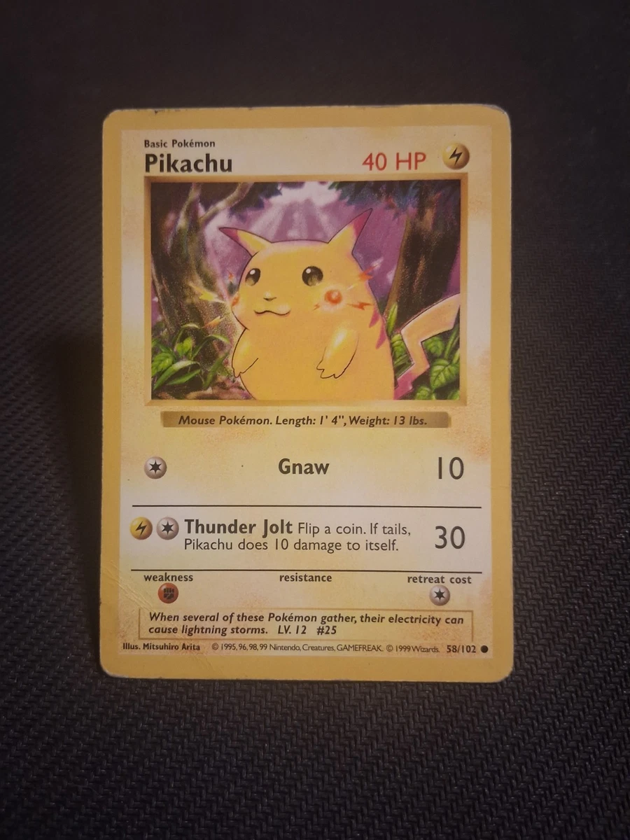 Pikachu Pokémon TCG Shadowless Individual Collectible Card Game