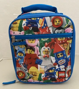 Lego Mini Figure Insulated Lunch Box Blue Multicolored *NEW* - Picture 1 of 9