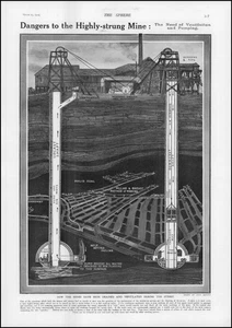 1912 COAL STRIKE Minen entwässert und belüftet Upcast Downcast Schächte (229) - Bild 1 von 1