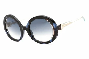 JUST CAVALLI SJC028 09SW Sunglasses Transparent Blue Havana Frame Grey Gradient - Picture 1 of 4