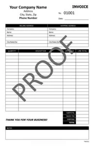 100 Custom Invoices / 2 Part Carbonless / 5.5 x 8.5 / TMG052 - Picture 1 of 1