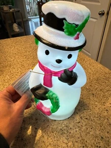 Light-Up Indoor Christmas Snowman Blow Mold 11 Inch LED Decor Centerpiece New - Picture 1 of 1