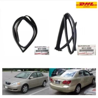 Correa ranurada de vidrio derecha derecha puerta delantera original OEM para Toyota Corolla 2000-2007 Foto 1 de 4