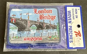 Souvenir Patch: VINTAGE LONDON BRIDGE ARIZONA LAKE HAVASU CITY  WOVEN NIP - Picture 1 of 3