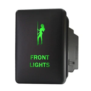LUCES DELANTERAS 9C20G Interruptor pulsador 12V para Toyota 4Runner Tundra RAV4 LED verde - Imagen 1 de 1