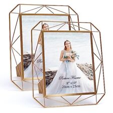 Picture Frame 8x10 Set of 2 Metal Frames Display 8 by 10 Inch Photo for Desk ...