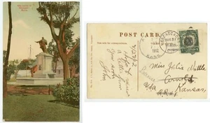 c1907 Manila Philippines King Carlos IV Monument - posted Cavite - Picture 1 of 1