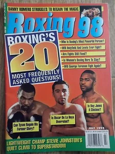 BOXING 98 MAGAZINE JULY 1998 BOXINGS 20 MOST ASKED QUESTIONS! - Picture 1 of 3