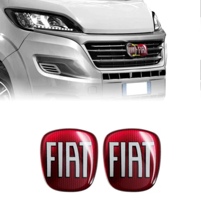 Adesivo Fiat Professional 3D Ricambio Logo Anteriore + Posteriore per Ducato - Immagine 1 di 3