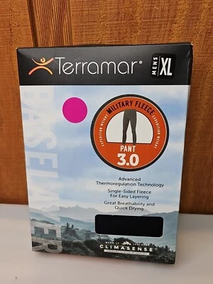 New Terramar Men's Military Fleece Black Leggings XL Pant 3.0 Thermoregulation - Image 1 of 2