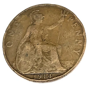 # C3546    GREAT BRITAIN     COIN,     LARGE  PENNY    1914 - Picture 1 of 2