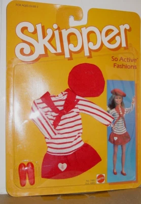 BARBIE MATTEL 1984 SKIPPER SO ACTIVE FASHION OUTFIT NOS STILL IN PACKAGE #7983 - Image 1 of 4
