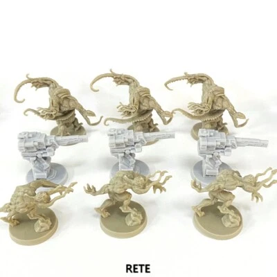 9PCS Zombicide Invader Mold Spawn Tanks Hunter Xeno & Maul Sentry Gun Figures - Image 1 of 4