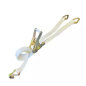 USA 2" x 20' Ratchet Double Leg Tent Strap W/ D Ring & J Hook for Event &Canopy - Picture 1 of 7