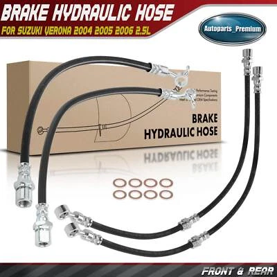 Manguera hidráulica de freno delantero y trasero 4 piezas para Suzuki Verona 2004 2005 2006 L6 2,5 L Foto 1 de 4