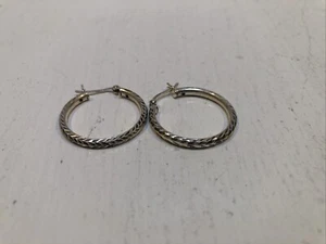 Vintage Creolen Sterlingsilber Diamantschliff - Bild 1 von 6