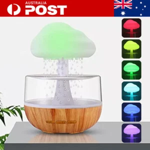 Desktop Rain Cloud Humidifier Relaxing Rain Sound Aroma Diffuser LED RGB Lamp AU - Picture 1 of 9