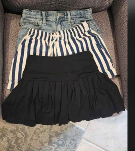 Girls- 1 black skort and 2 pair of shorts -size S - Picture 1 of 1