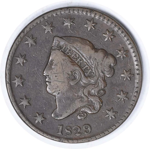 1829 Large Cent Medium Letters N-5 VF Uncertified #926 Cover