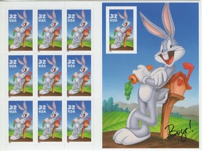 US, ERROR 3138 Pane of 10, 1 #3138c NO DIE CUT & 9 #3138a Mint Never Hinged - Image 1 of 3