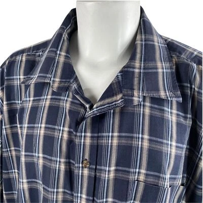 Harbor Bay Shirt 4XL Plaid Black Brown - Image 1 of 4