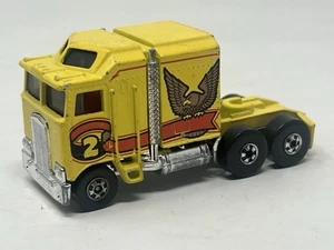 Hot Wheels Thunder Roller Yellow 1982 Kenworth Semi Rigs Blackwall - Picture 1 of 7