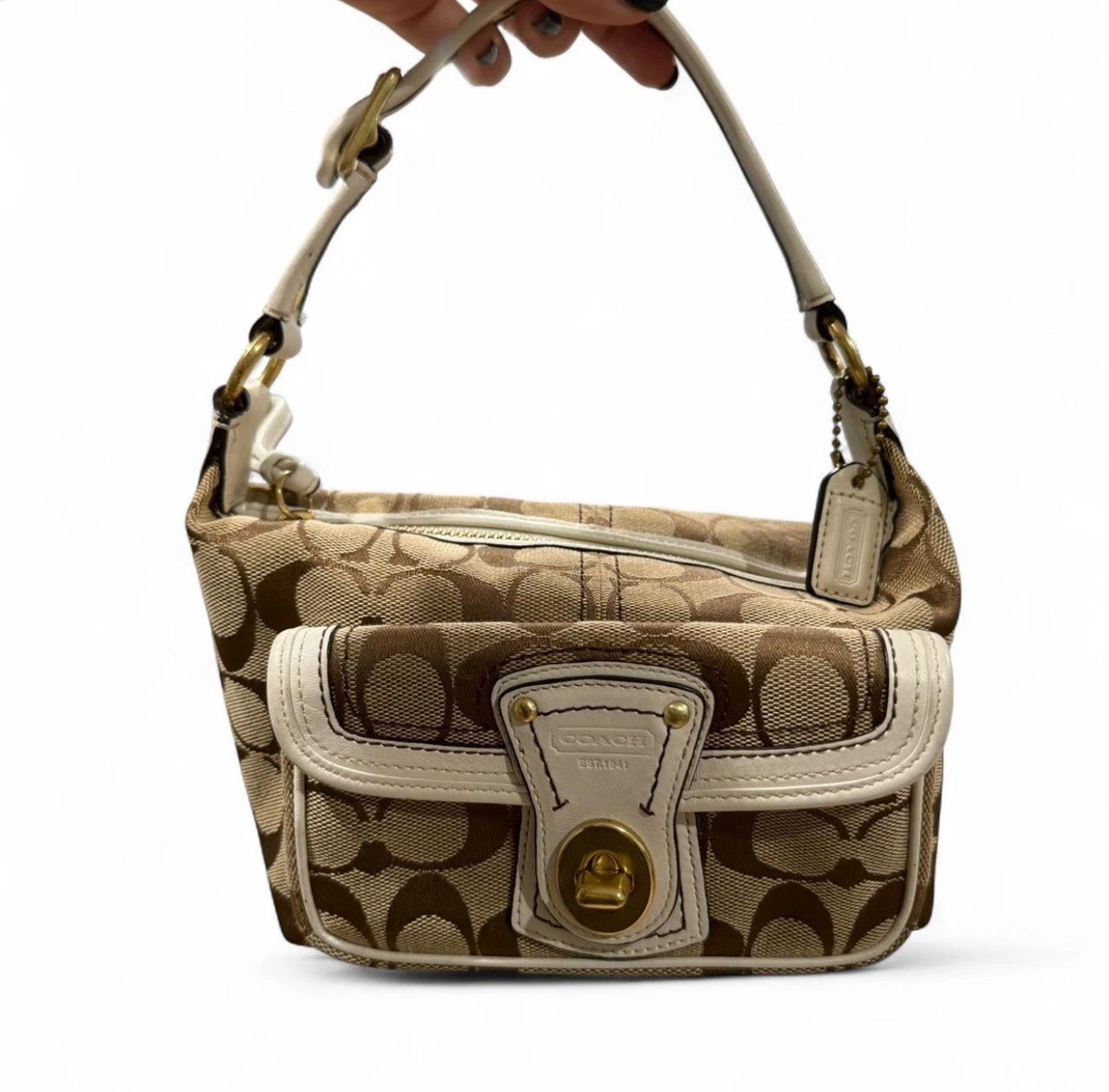 バッグ COACH Legacy Signature Mini Satchel Bag COACH Legacy Mini Satchel in Leather in Brown | Lyst