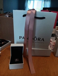 Genuine Pandora Rose Gold Vibes Open Ring Size 52 New - Picture 1 of 8