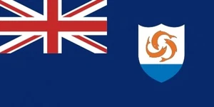 ANGUILLA 3 X 2 feet FLAG polyester fabric CARIBBEAN WEST INDIES FLAGS UNION JACK - Picture 1 of 1