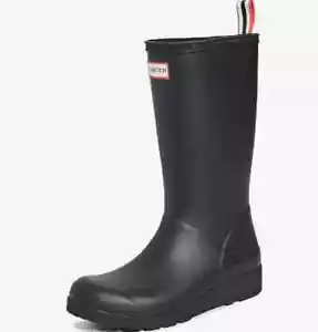 Hunter Play Tall Women's Rain Boots, Black, Size 8 - Picture 1 of 7