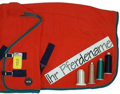 Abschwitzdecke mit Kreuzgurten, auf Wunsch individuell bestickt, orange, HKM - Bild 1 von 4