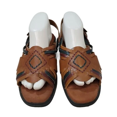 Sandálias femininas Dr Scholls alça confortável dupla Air-Pillo couro marrom tamanho 9W - Imagem 1 de 4