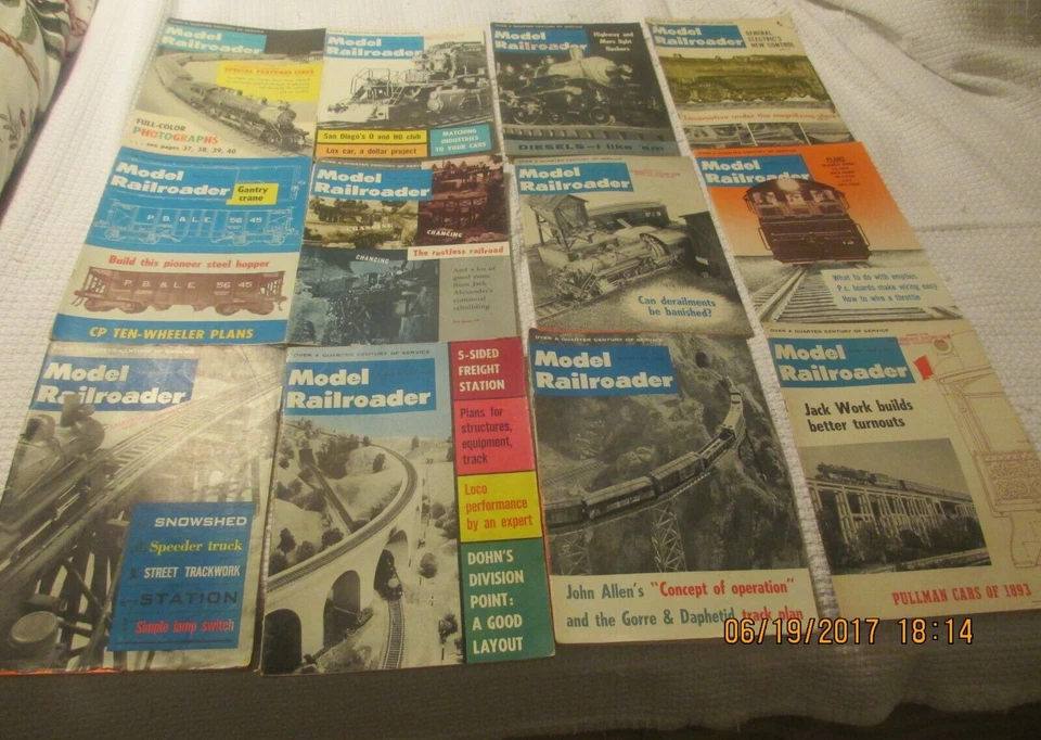 RARE COMPLETE YEAR 1963   MODEL RAILROADER  Magazine 12 ISSUES JAN-DEC - Image 1 of 1