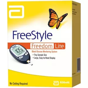 ABBOTT FreeStyle Freedom Lite Blood Glucose Meter Kit For GLucose Care - Picture 1 of 3