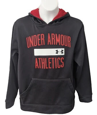 Under Armor Athletics Niños Pullover Sudadera con Capucha Negro YMD Calce Suelto Poliéster 1242096 Foto 1 de 4