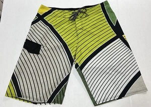 Quicksilver Men’s Board Trunks Swim Sz 34 Multi Color Design Stripes Diagonal - Picture 1 of 10