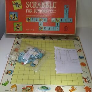 Scrabble For Junior's New Words Edition 2. Ages 6-12 Double Sided Board 1964