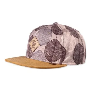 Djinns 6 Panel Snapback Mod Leaf basecap brown Kappe Mütze Leatherpatch Cap Hat - Picture 1 of 6