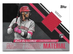 2024 Topps Update Series ELLY De La CRUZ RC Black Major League Material Relic  - Picture 1 of 1