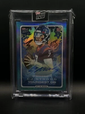 2023 Topps Now CJ Stroud Tyson Beck On Card Rookie Auto Blue 40/49  Texans - Image 1 of 2