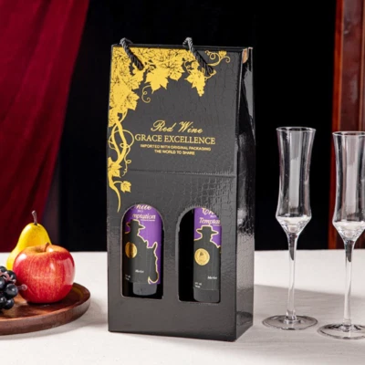 100x Bolsas de Botella de Vino Portadores Cumpleaños Boda Revel Variedad Bolsas de Regalo de Navidad Foto 1 de 4