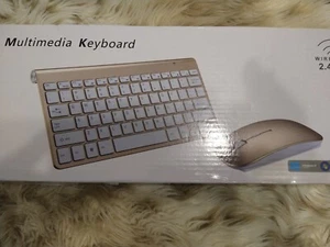 Wireless multimedia keyboard and Mouse, new in its original box - Picture 1 of 8
