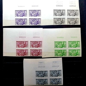 Monaco 1951 imperf MNH Horseback Knight 20 Stamps Quartblocks Set YT €268.00 - Picture 1 of 9